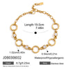 Women's Geometric Stainless Steel Bracelet With Smooth Plated Finish Colorfast Hypoallergenic Fashion Jewelry