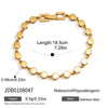 Women's Geometric Stainless Steel Bracelet With Smooth Plated Finish Colorfast Hypoallergenic Fashion Jewelry