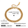 Women's Geometric Stainless Steel Bracelet With Smooth Plated Finish Colorfast Hypoallergenic Fashion Jewelry
