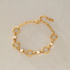 Women's Geometric Stainless Steel Bracelet With Smooth Plated Finish Colorfast Hypoallergenic Fashion Jewelry