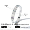 Women's Geometric Stainless Steel Bracelet With Zircon Inlay And 18K Gold Vacuum Plated Finish Fashion Jewelry