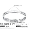 Women's Geometric Stainless Steel Bracelet With Zircon Inlay Gold Plated Minimalist Fashion Jewelry Accessory