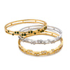 Women's Geometric Stainless Steel Bracelet With Zircon Inlay Gold Plated Minimalist Fashion Jewelry Accessory