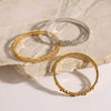 Women's Geometric Stainless Steel Bracelet With Zircon Inlay Gold Plated Minimalist Fashion Jewelry Accessory