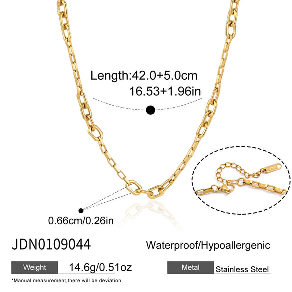 Women's Geometric Stainless Steel Chain Bracelet With Plated Finish Hypoallergenic Fashion Jewelry Wholesale