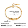 Women's Geometric Stainless Steel Chain Bracelet With Plated Finish Hypoallergenic Fashion Jewelry Wholesale