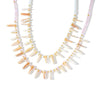 Women's Geometric Stainless Steel Clavicle Necklace With White Shell Inlay 18K Vacuum Plated Beads And Regular Chain