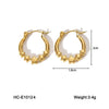 Women's Geometric Stainless Steel Cshaped Electroplated Earrings