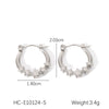 Women's Geometric Stainless Steel Cshaped Electroplated Earrings