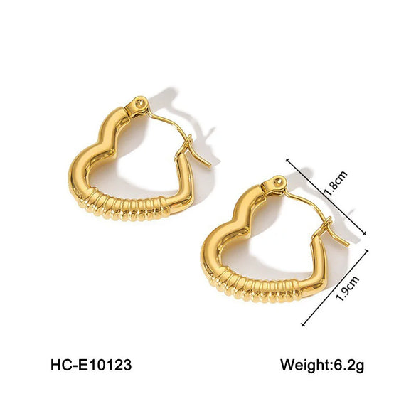 Women's Geometric Stainless Steel Cshaped Electroplated Earrings