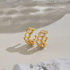 Women's Geometric Stainless Steel Ear Cuff With Vacuum Electroplated Finish Minimalist Jewelry Wholesale