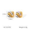 Women's Geometric Stainless Steel Earrings With Ins Style And Electroplating Design