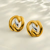Women's Geometric Stainless Steel Earrings With 18K Gold Vacuum Plating Irregular Ins Style Fashion Jewelry