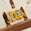 Women's Geometric Stainless Steel Earrings With 18K Gold Vacuum Plating Irregular Ins Style Fashion Jewelry