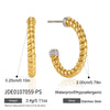 Women's Geometric Stainless Steel Earrings With Titanium Steel Posts And Vacuum Pvd Gold Plating Elegant Jewelry