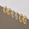 Women's Geometric Stainless Steel Earrings With Titanium Steel Posts And Vacuum Pvd Gold Plating Elegant Jewelry
