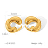 Women's Geometric Stainless Steel Electroplated Earrings