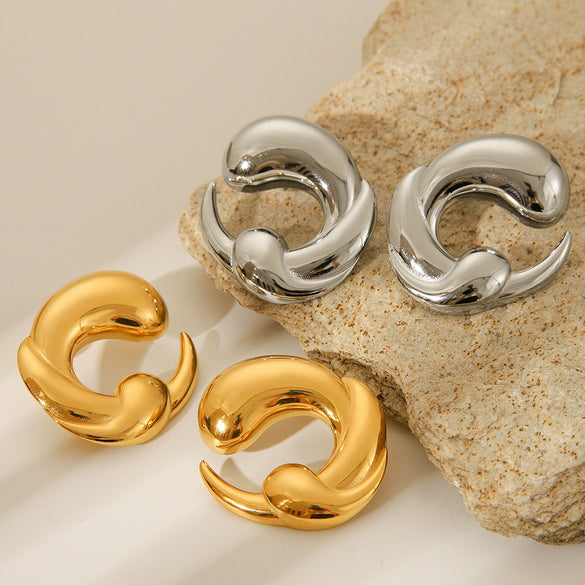 Women's Geometric Stainless Steel Electroplated Earrings