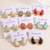 Women's Geometric Stainless Steel Enamel Drip Glaze Drop Earrings Elegant Light Luxury Fashion Jewelry