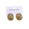 Women's Geometric Stainless Steel Enamel Drip Glaze Drop Earrings Elegant Light Luxury Fashion Jewelry