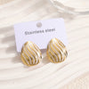 Women's Geometric Stainless Steel Enamel Drip Glaze Drop Earrings Elegant Light Luxury Fashion Jewelry