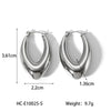 Women's Geometric Stainless Steel Gold Plated Electroplated Hollow Earrings