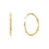 Women's Geometric Stainless Steel Goldplated Open Bamboo Knot Hoop Earrings Statement Jewelry