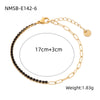 Women's Geometric Stainless Steel 18K Electroplated Fine Diamond Bracelet