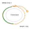 Women's Geometric Stainless Steel 18K Electroplated Fine Diamond Bracelet