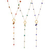 Women's Geometric Stainless Steel Long Necklace With Pvd Vacuum Gold Plated Finish And Lobster Clasp Wholesale
