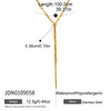 Women's Geometric Stainless Steel Long Necklace With Pvd Vacuum Gold Plating Regular Chain And Lobster Clasp For Layered Jewelry Styling
