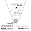 Women's Geometric Stainless Steel Necklace With Glass Pendant Pvd Vacuum Gold Plated Regular Chain