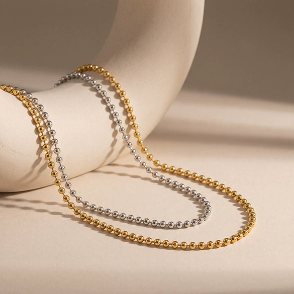 Women's Geometric Stainless Steel Necklace With Gold Plated Finish And Regular Chain Simple Fashion Jewelry Accessory For Wholesale