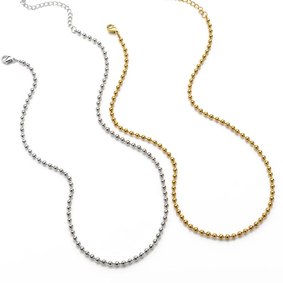 Women's Geometric Stainless Steel Necklace With Gold Plated Finish And Regular Chain Simple Fashion Jewelry Accessory For Wholesale