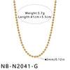 Women's Geometric Stainless Steel Necklace With Gold Plated Finish And Regular Chain Simple Fashion Jewelry Accessory For Wholesale