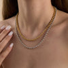 Women's Geometric Stainless Steel Necklace With Gold Plated Finish And Regular Chain Simple Fashion Jewelry Accessory For Wholesale