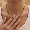 Women's Geometric Stainless Steel Necklace With Gold Vacuum Plating Simple Fashion Jewelry Accessory