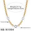 Women's Geometric Stainless Steel Necklace With Gold Vacuum Plating Simple Fashion Jewelry Accessory
