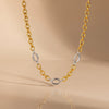 Women's Geometric Stainless Steel Necklace With Gold Vacuum Plating Simple Fashion Jewelry Accessory