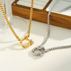 Women's Geometric Stainless Steel Necklace With 18K Gold Vacuum Plating And Regular Chain Light Luxury Fashion Jewelry