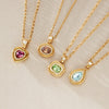 Women's Geometric Stainless Steel Necklace With Pvd Gold Plated Finish And Lobster Clasp
