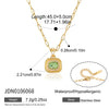 Women's Geometric Stainless Steel Necklace With Pvd Gold Plated Finish And Lobster Clasp