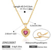Women's Geometric Stainless Steel Necklace With Pvd Gold Plated Finish And Lobster Clasp