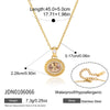Women's Geometric Stainless Steel Necklace With Pvd Gold Plated Finish And Lobster Clasp
