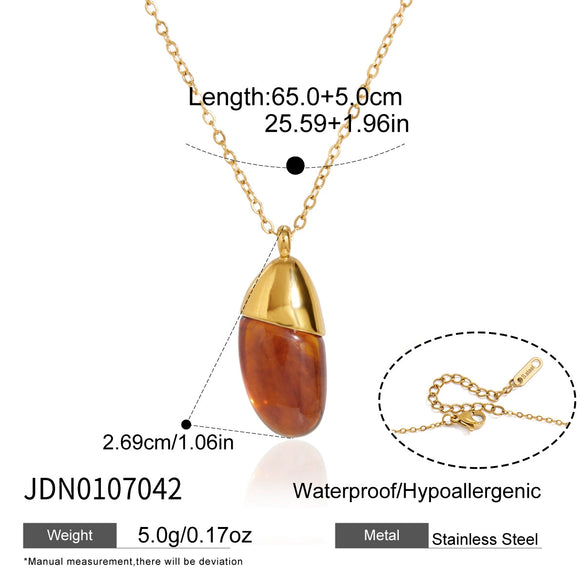 Women's Geometric Stainless Steel Necklace With Pvd Gold Plating And Lobster Clasp Stylish Regular Chain Jewelry