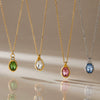 Women's Geometric Stainless Steel Necklace With Pvd Gold Plating And Lobster Clasp