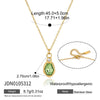 Women's Geometric Stainless Steel Necklace With Pvd Gold Plating And Lobster Clasp