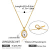 Women's Geometric Stainless Steel Necklace With Pvd Gold Plating And Lobster Clasp