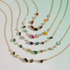 Women's Geometric Stainless Steel Necklace With Pvd Vacuum Gold Plated Finish And Lobster Clasp