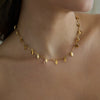 Women's Geometric Stainless Steel Necklace With Pvd Vacuum Gold Plating Regular Chain And Lobster Clasp